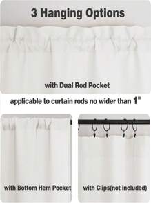1 pièce Rideau court de cuisine de couleur unie à l'aspect de lin, rideaux de fenêtre semi-transparents légers de 230 g/㎡ de style simple pour chambre à coucher, salon, protection UV
