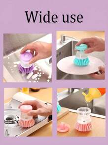 3-In-1 Multi-Functional Cleaning Brush Set For Kitchen Including An ABS Non-Stick Oil Pan Brush, A Soap Dispenser And A Small Dish Brush, Suitable For Cleaning Pans, Saucers, Kitchen Sink And Other Kitchenware Accessories,During Packaging And Transportation, The Product May Have Scratches, Slight Wear, Scratches, Paint Peeling, Dirt, Slight Color Bleeding, Etc. These Are Not Quality Issues And Do Not Affect The Normal Use Of The Product, Tools For Men
