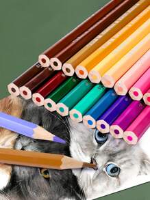1 Conjunto de 12-48 cores de lápis de cor profissional à base de água, lápis de desenho à base de óleo para estudantes