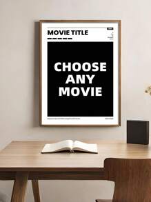 1张定制电影海报 - 电影墙饰，影院胶片印刷帆布画，极简主义电影海报，可选任何电影，卧室墙面艺术，可选画框，慢生活 - 彩色 - 查看 9