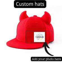 Gorra de béisbol unisex personalizada con ala de cuerno de buey, de estilo de dibujos animados, sombrero de fiesta con protección solar