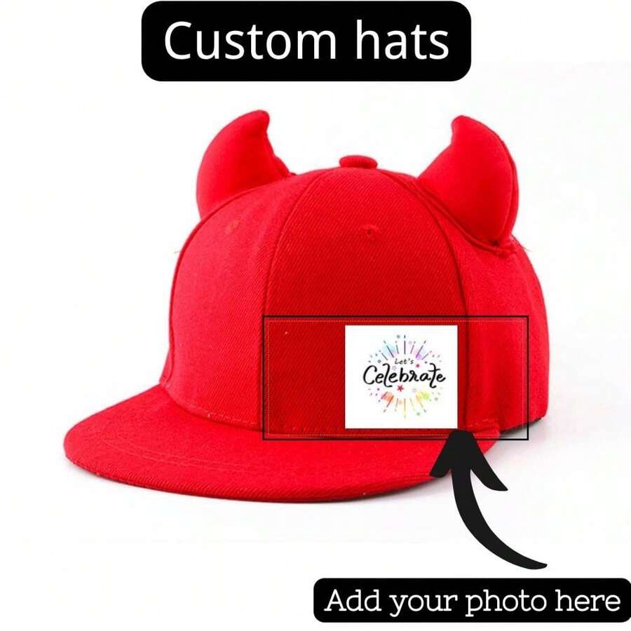 Gorra de béisbol unisex personalizada con ala de cuerno de buey, de estilo de dibujos animados, sombrero de fiesta con protección solar