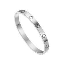 Pulseira de aço de titânio feminina completa diamante cartão home pulseira não desbota simples e versátil das mulheres joias de mão rede fábrica de joias design vermelho