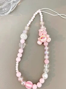 1 Mùa Hè Dễ Thương Ba Chiều Gấu Tình Yêu Pha Lê Ngọc Trai Điện Thoại Di Động Dây Thích Hợp Cho Phụ Nữ Đi Biển Du Lịch Phụ Kiện Điện Thoại Di Động Phong Cách Y2k - Nhiều màu - Xem 6