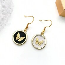 5pcs/Pack Silver/Gold Metal Butterfly Charms, For DIY Bracelet Necklace Jewelry Making - Multicolor - View 4