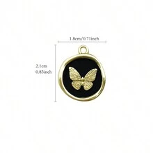 5pcs/Pack Silver/Gold Metal Butterfly Charms, For DIY Bracelet Necklace Jewelry Making - Multicolor - View 2