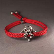 1PC 4 Màu Rồng Bện Vòng Tay, Đỏ/Đen/Xanh Dương/Xanh Dây Dây Đeo Tay, Unisex Hàng Ngày Trang Sức Thời Trang Phụ Kiện Quà Tặng - vòng tay rồng - Xem 8