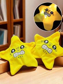 1 pieza Muñeco de peluche de estrella vibrante, brillante y temblorosa, Colgante de mochila/llavero de estrella tonta e irritable - Multicolor - Ver 9