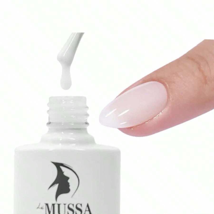 BLANCO LECHOSO MUSSA 10 ml ESMALTE DE GEL SEMIPERMANENTE PARA UÑAS REQUIERE SECAR EN LAMPARA GEL POLISH PARA UÑAS NATURALES Y UÑAS ACRILICAS DE EFECTO BLANCO LECHOSO - Blanco - Ver 1