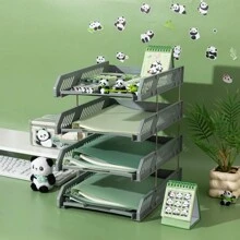 4-Tier Desktop Document Tray, A4 Paper Storage Organizer, Multi-Layer File Folder Shelf, Office Supplies Rack - Multicolor - View 9