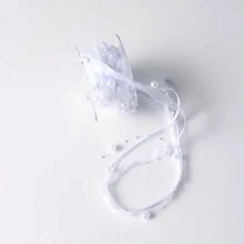 1pc Handmade Beaded Faux Pearl Ribbon, Fresh Flower Bouquet Ribbon, Crafty Ribbon For Gift Wrapping, DIY Cake Box Decor (Excluding Plastic Spool),Christmas - Multicolor - View 12