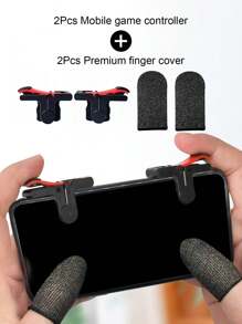 New Game Accelerator With Glove, Quick Shooting 'Chicken Dinner' Button Assistive Gaming Accessory