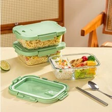 High Borosilicate Glass Food Storage Box Microwave Lunch Box Storage Lunch Box Office Worker Special Fresh-Keeping Bowl Student Lunch Box Kitchen Refrigerator Food Storage Box - Multicolor - View 10