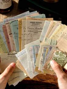 100 tờ giấy nhẹ phong cách cổ điển dùng làm sổ lưu niệm nền - Nhiều màu - Xem 5