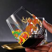 1 件 18 盎司酒杯 玻璃水杯 咖啡杯 酒杯 红酒杯 酒杯 高脚杯 适合饮酒者的礼物 圣诞礼物 适合派对、晚宴、家庭聚会 酒杯、圣诞礼物、圣诞快乐、情人节礼物 - 透明 - 查看 4