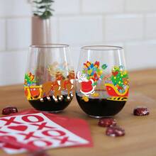 1 件 18 盎司酒杯 玻璃水杯 咖啡杯 酒杯 红酒杯 酒杯 高脚杯 适合饮酒者的礼物 圣诞礼物 适合派对、晚宴、家庭聚会 酒杯、圣诞礼物、圣诞快乐、情人节礼物 - 透明 - 查看 3