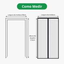 Magnetic Door Mosquito Screen 90x215cm Black FortMesh - màu đen - Xem 6
