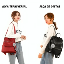 Women's Backpack Bag With Cross Strap And Waterproof Back - màu đen - Xem 7