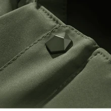 Solid Color Hooded Long Sleeve Outdoor Windproof Waterproof Fleece Jacket, Autumn Winter - Army Green - View 6