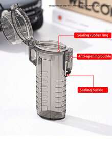 1 件多功能透明防水烟盒打火机支架（兼容 Bic J6 打火机），批发创意礼品，多种颜色，时尚多功能