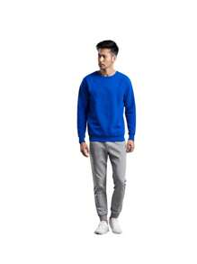 sudadera sueter cuello redondo - azul real - Ver 2