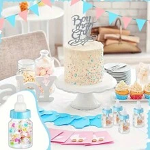 12 Bonbonflaschen – Plastikgeschenke für Babypartys, Behälter in Form einer Mini-Milchflasche für Süßigkeiten, Leckereien und Partygeschenke für Babypartys und Familiendekorationen - Verschiedenfarbig - Übersicht 2