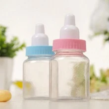 12 Bonbonflaschen – Plastikgeschenke für Babypartys, Behälter in Form einer Mini-Milchflasche für Süßigkeiten, Leckereien und Partygeschenke für Babypartys und Familiendekorationen - Verschiedenfarbig - Übersicht 7