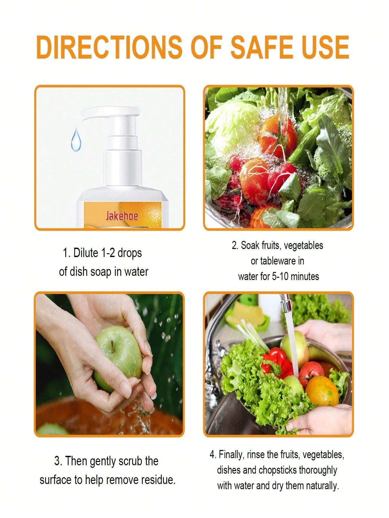 Fruit & Vegetable Dish Washing Liquid, Mild Skin Formula For Removing