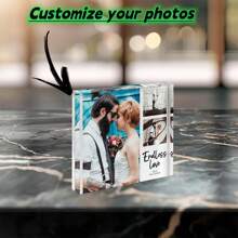 1pc Personalized Photo Board, Customized Love Symbol Decor With Your And Your Family Photos. We Turn Your Photos Into Art. Customizable With 3 Photos, Suitable For Valentine's Day, Mother's Day, Father's Day, Birthday Or Anniversary. A Unique Gift For Mother, Father, Wife, Husband, Girlfriend, Boyfriend, The Best Gift Gifts Graduation