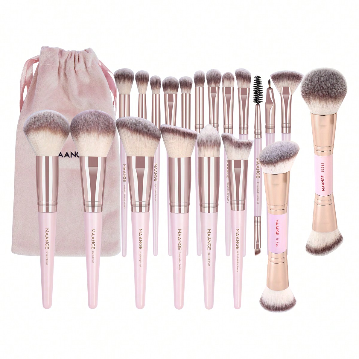 Piezas Juego de brochas de maquillaje, brochas de maquillaje profesionales y accesorios, brocha para polvos, brocha para rubor, brocha para corrector,