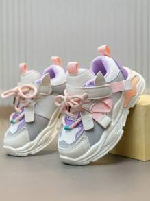 Rutschfeste Sportschuhe mit weicher Sohle für Kleinkind Mädchen, modische Segeltuch Sneaker, atmungsaktive Mesh Schuhe für Babys, lässige, Schuhe