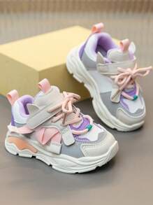 Rutschfeste Sportschuhe mit weicher Sohle für Kleinkind Mädchen, modische Segeltuch Sneaker, atmungsaktive Mesh Schuhe für Babys, lässige, Schuhe