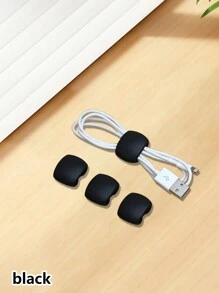 6pcs/12pcs Mixed Multi-Function Cable Organizer Clips, Desktop Wire & Data Cable Management Cord Holder Wrap Ties For Office, Home, Travel Back To School - 6PCS/white - View 13