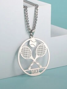 Customized Personalized Euroamerican Style English Name Necklace With Tennis Element, Father's Day Gift, Valentine's Day Gift, Birthday, Anniversary, Friend, Graduation, Christmas Luxury Family Gift
