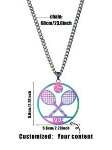 Customized Personalized Euroamerican Style English Name Necklace With Tennis Element, Father's Day Gift, Valentine's Day Gift, Birthday, Anniversary, Friend, Graduation, Christmas Luxury Family Gift