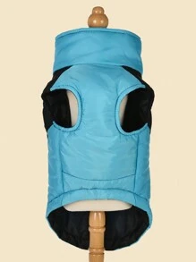 HOLAPET 1pc Windproof Warm Thermal Lined Dog Jacket For Medium/Small Pets - Сірий - Переглянути 9