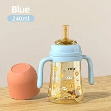 8oz/10oz Baby PPSU Milk Bottle With Straw Cup Feeding Drinking Water