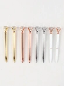 1支/4支/8支/12支圆珠笔水晶金属中性笔实用纪念品生日礼物送给女朋友、节日礼物、惊喜、返校情人节 - 彩色 - 查看 15