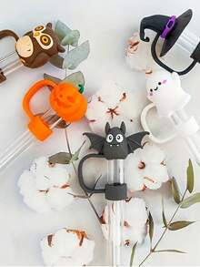 1 Stück Halloween Silikon Strohhalm Hülle, passend für 10mm Strohhalme, wiederverwendbar und staubdicht, geeignet für Halloween Party Dekoration und Küchen Zubehör, Halloween Party, Heim Dekoration, Küchen Dekoration, Halloween Dekoration, Raum Dekoration, Weihnachts Dekoration, Party Dekoration, Party Geschenk, Halloween Dekorationen, Weihnachts Dekorationen, Halloween Geschenk, Weihnachts Geschenk, Küchen Artikel, Küchen Utensilien, Küchen Werkzeuge, Küchen Zubehör