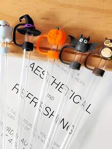 1 Stück Halloween Silikon Strohhalm Hülle, passend für 10mm Strohhalme, wiederverwendbar und staubdicht, geeignet für Halloween Party Dekoration und Küchen Zubehör, Halloween Party, Heim Dekoration, Küchen Dekoration, Halloween Dekoration, Raum Dekoration, Weihnachts Dekoration, Party Dekoration, Party Geschenk, Halloween Dekorationen, Weihnachts Dekorationen, Halloween Geschenk, Weihnachts Geschenk, Küchen Artikel, Küchen Utensilien, Küchen Werkzeuge, Küchen Zubehör