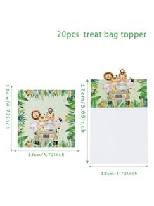 10/20 pièces sacs cadeaux au style d'animaux de la jungle, fournitures d'emballage de cadeaux multifonctionnels, sacs à bijoux, convient pour les anniversaires, mariages, fêtes familiales, fêtes