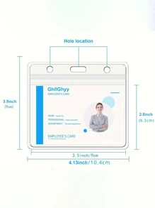 1pc/3pcs/5pcs/10pcs 防水透明超厚水平和垂直塑料透明 S PVC 可密封防水名片保护器公交银行卡保护器卡徽章夹轻便便携式卡白领工作者节日周年纪念生日礼物配件礼品卡套卡夹钱包名片夹信用卡夹教师挂绳带身份证夹卡夹女士女士男士卡片钱包 - 無色 - 查看 10