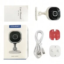 Camera an ninh thú cưng tại nhà HD Mini WiFi, Xoay 360, Liên lạc thoại hai chiều từ xa bằng ứng dụng, Theo dõi phát hiện chuyển động không dây trong tầm nhìn ban đêm, Camera thông minh trong nhà có đế xoay, Không chống nước, Không bao gồm thẻ TF/SD, Hỗ trợ mạng 2.4GHz - trắng - Xem 11