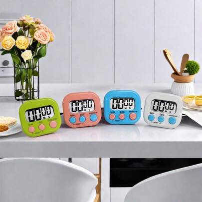 1 Stück kreative Timer mit großem Bildschirm, multifunktionale digitale Küchen Countdown-Stoppuhr zum Backen
