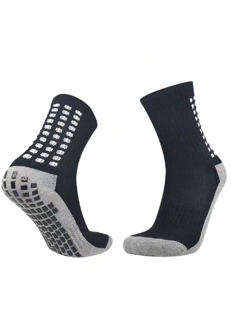 Calzini Sportivi A Compressione Confezione Da 3, Anti-umidità, Per Corsa, Basket, Escursionismo, Uomo E Donna, Taglia Large, Colore Nero - 3