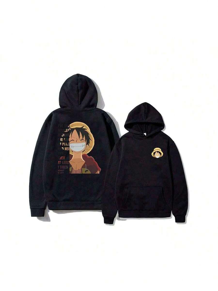 Anime Unisex Sweatshirt Cold Winter Fashion 100% Cotton - Fast Shipping - 黑色 - 查看 1