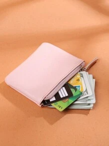PU Zipper Women Fashionable Wallet Card Bag Litchi Embossed Short Card & Key & Storage Bag Malist Wallet Lightweight Fashion For Anniversary For Birthday Gift For Gift White-Collar Workers For Male For Female For Women Wallet Mini Wallet Purse Wallet Coin Wallet Travel Wallet