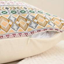 1 件波西米亚流苏枕套，8 色提花编织设计，季节性装饰沙发垫套，无枕芯 - 彩色 - 查看 11