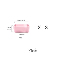 三件套陶瓷分体小吃盘方形小蘸酱碟北欧风格家居KTV火锅餐饮配件