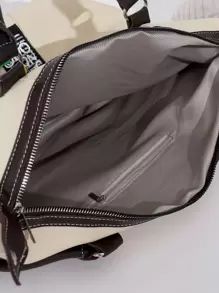 2024年新款时尚经典百搭字母图案、爱心形状和标签设计，大容量双手柄便携手提包适合购物。